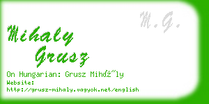 mihaly grusz business card